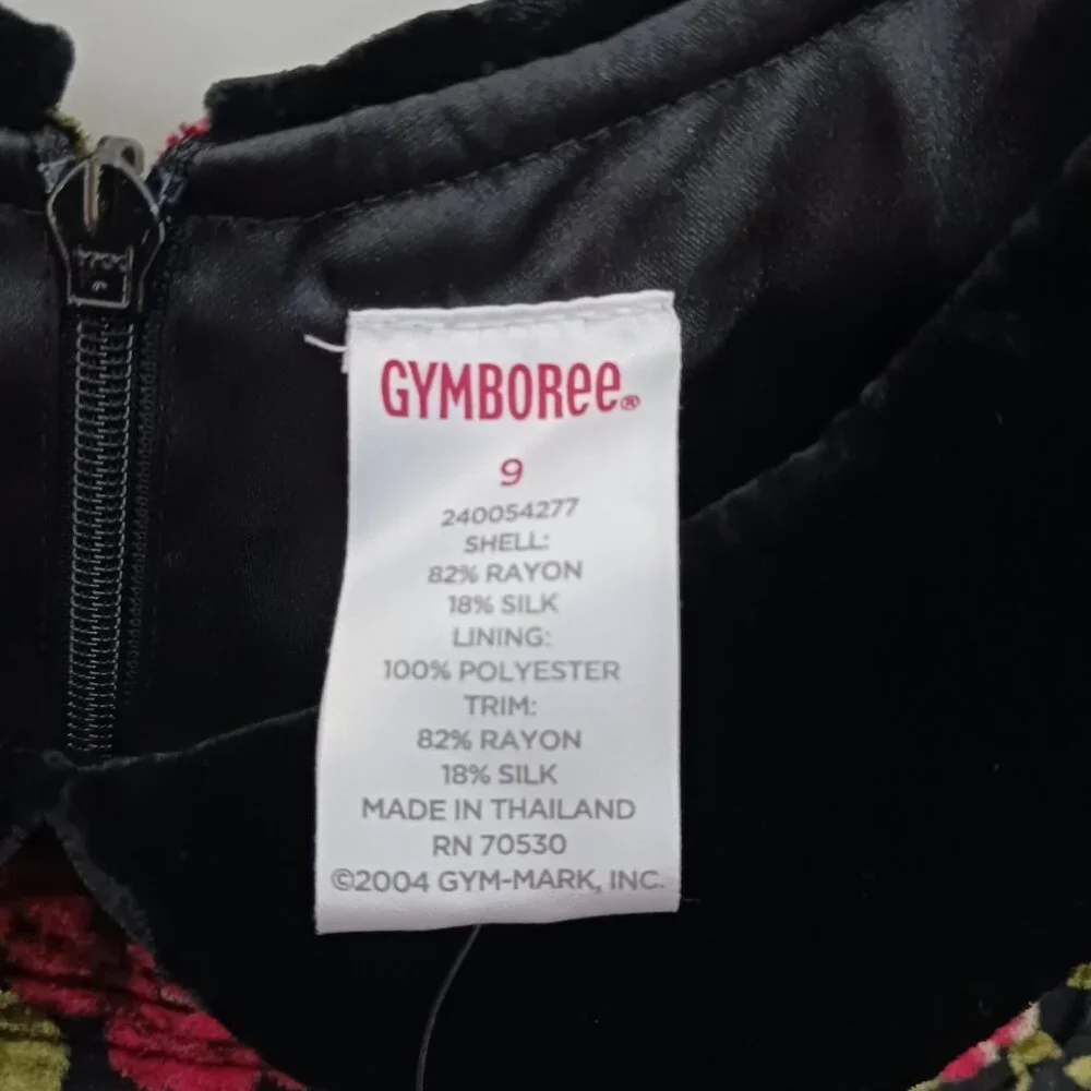 New Gymboree‎ HOLIDAY TRADITIONS Floral Velvet Plush Dress Size 9 Christmas